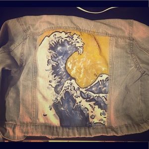 Hand painted jean jacket